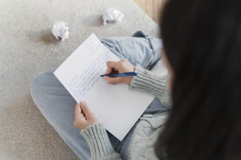 portrait-woman-writing-letter