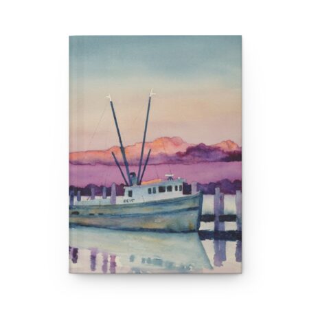 shrimp-boat-resting-hardcover-journal