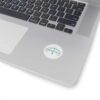 Transparent laptop with Impartial logo promoting unbiased AI and technology solutions.