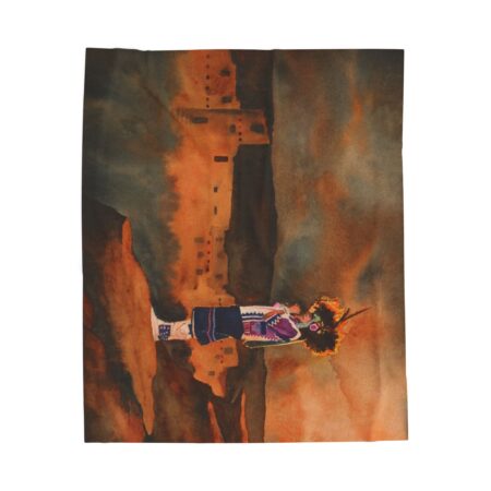 praying-on-the-hill-velveteen-plush-blanket