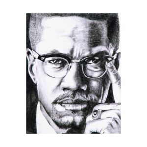 malcolm-x-thinking-matte-poster