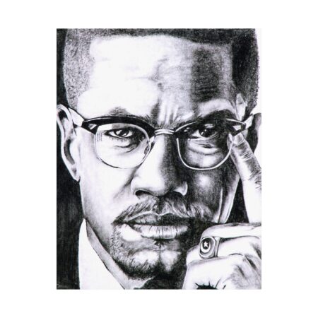 malcolm-x-thinking-matte-poster