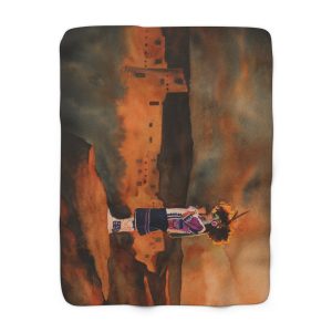 praying-on-the-hill-sherpa-fleece-blanket
