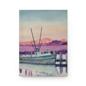 shrimp-boat-resting-hardcover-journal